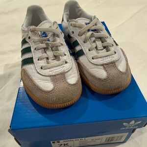 Adidas Kids Samba OG White Green Sneakers